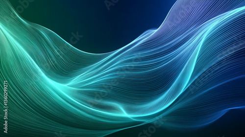 Obraz na płótnie Abstract Blue Spiral with Flowing Energy Lines w salonie