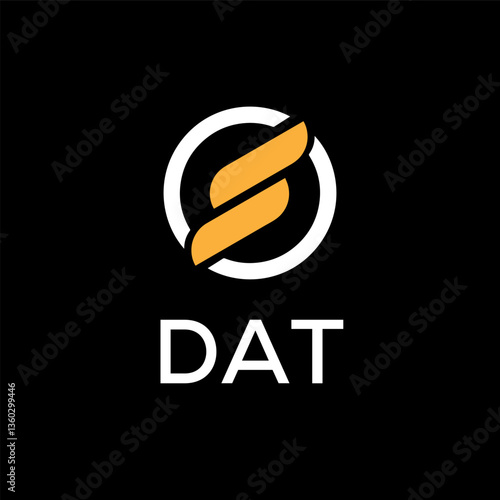 DAT creative minimalist letter logo.	