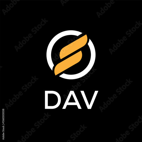 DAV creative minimalist letter logo.	