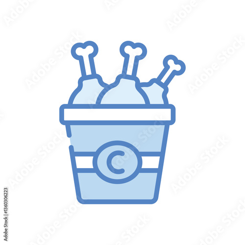 Chicken Leg icon vector