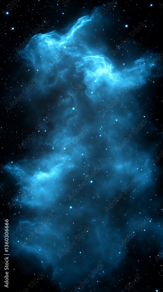 Naklejka premium A Cosmic Nebula Containing Numerous Stars and Celestial Clouds