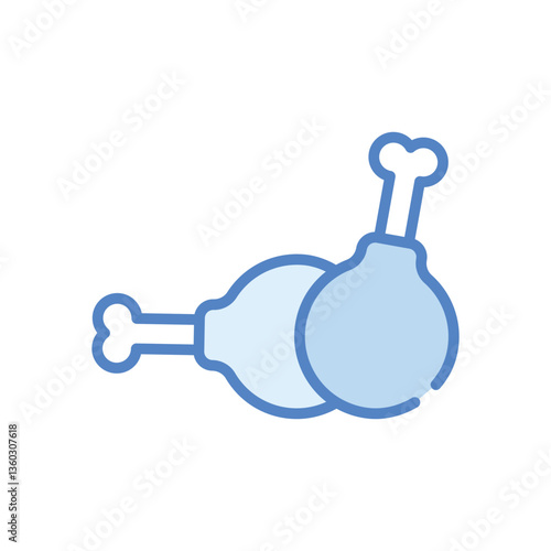 Chicken Leg icon vector