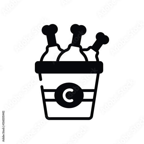 Chicken Leg icon vector