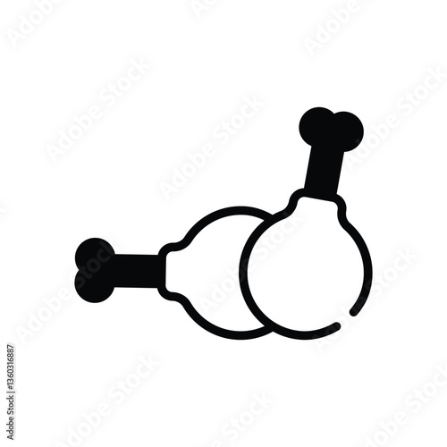 Chicken Leg icon vector