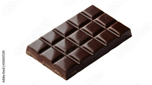 A large bar of dark chocolate with a very tasty and pleasant flavor, dark chocolate bar for cooking and baking, classic dark chocolate.