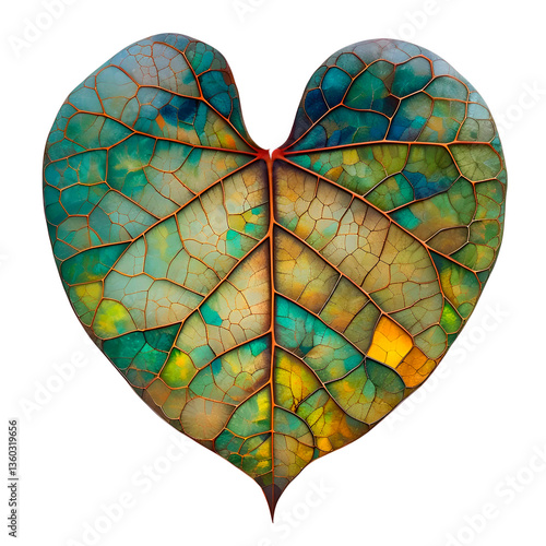 heart from leaves