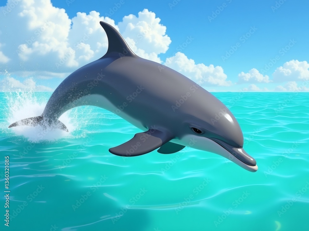 Fototapeta premium dolphin jumping out of water