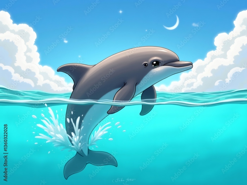Obraz premium dolphin jumping out of water