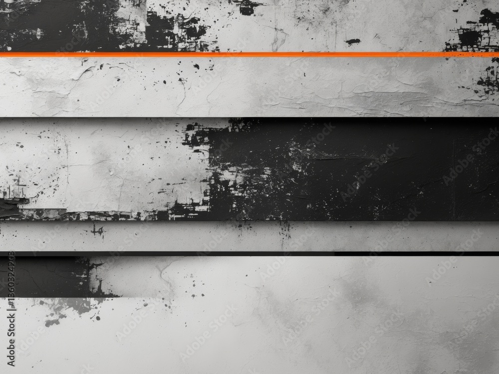 Fototapeta premium Abstract black white grunge texture background appears to distressed horizontal overlay.