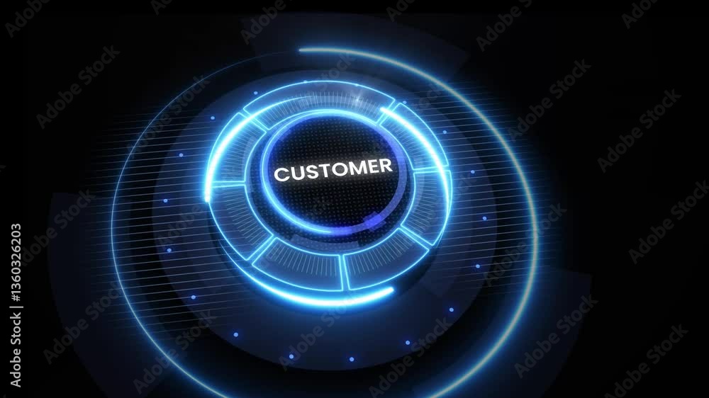 Inscription Customer journey on the virtual display. Business Technology Internet and network concept Inscription Customer journey on the virtual display. Business Technology Internet and network concept