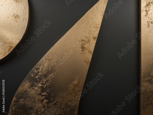 Abstract background black gold color scheme has rough A close up.