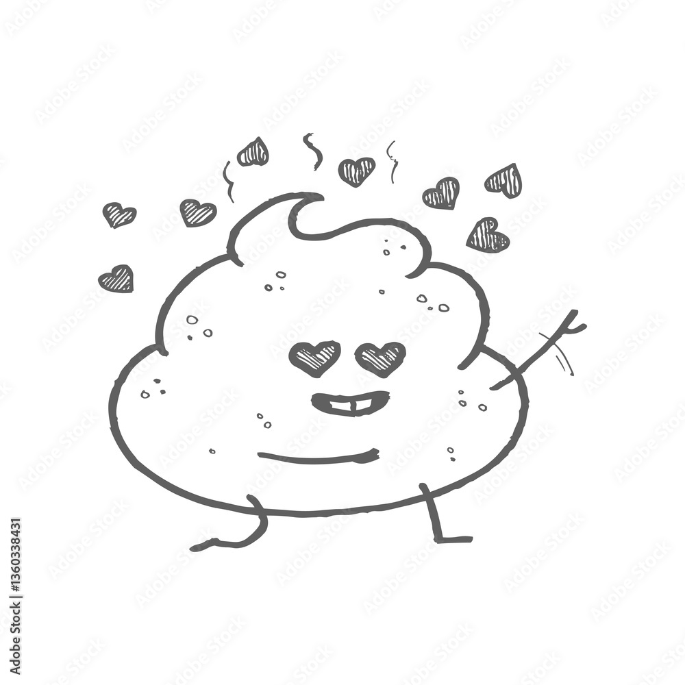 Poopy character icon. weird character icon Poopy character icon. weird character icon