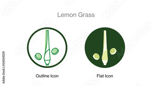 Lemon Grass Icon in Vector Art