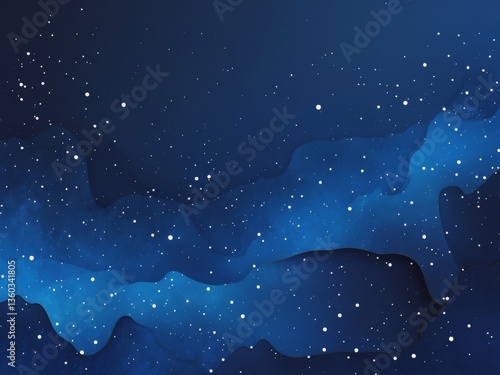 Abstract digital art piece that appears to be dark blue starry sky.