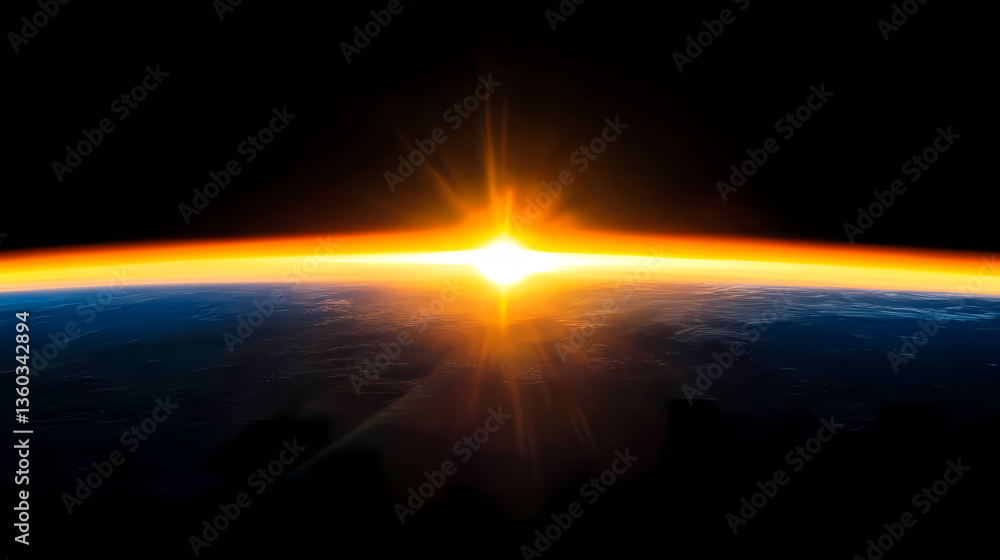 Earth sunrise from space