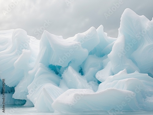 Abstract digital art piece that appears to be a torrent of ice