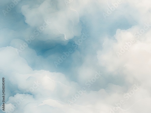 Abstract background blue white color scheme sky filled Watercolor shades blurry