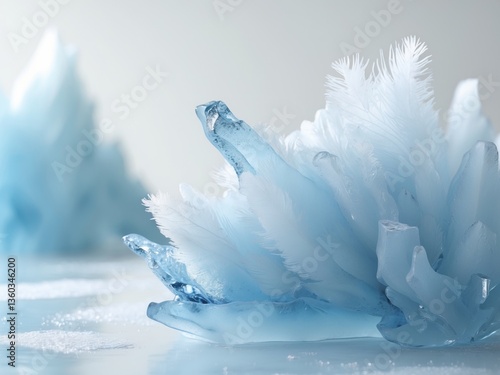 Abstract digital art piece that appears to be natural blue ice