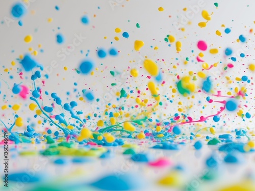 Abstract background colorful splatter effect made up multiple.