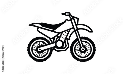 Motocross dirt bike silhouette, Dirt Bike Silhouette, Off-road Motocross Dirt bike Vector Illustration  