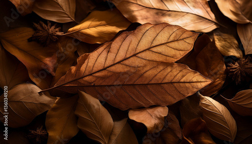 autumn leaves on the ground