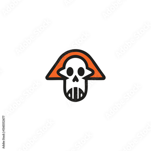 Mushroom Skull Logo. Unique and Creative Fusion of Skull and Mushroom Design