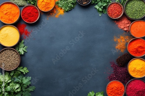 Vibrant Culinary Storytelling Artisan Spice Palette Exploring Global Gastronomy Trends - Immersive Food Culture for Digital Marketing