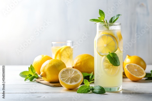 lemonade in white background