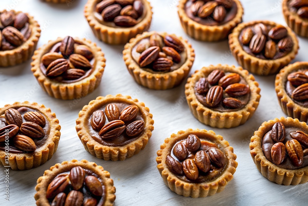 pecan tarts in white background pecan tarts in white background