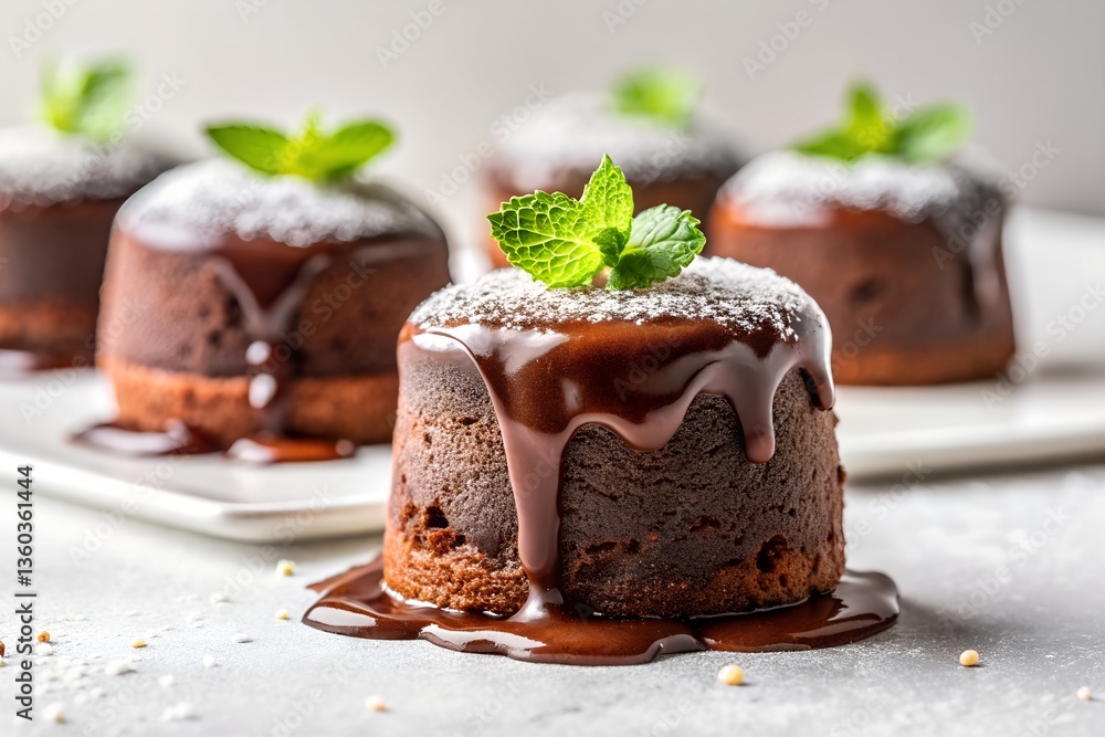 chocolate lava cakes in white background chocolate lava cakes in white background