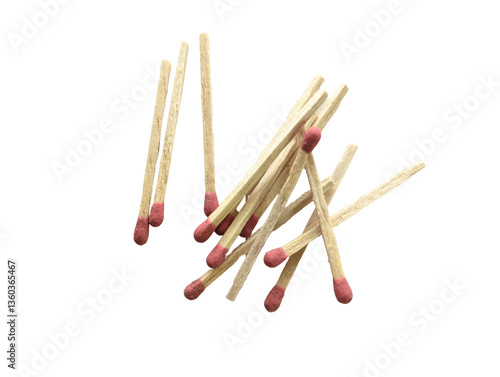 matches on white background