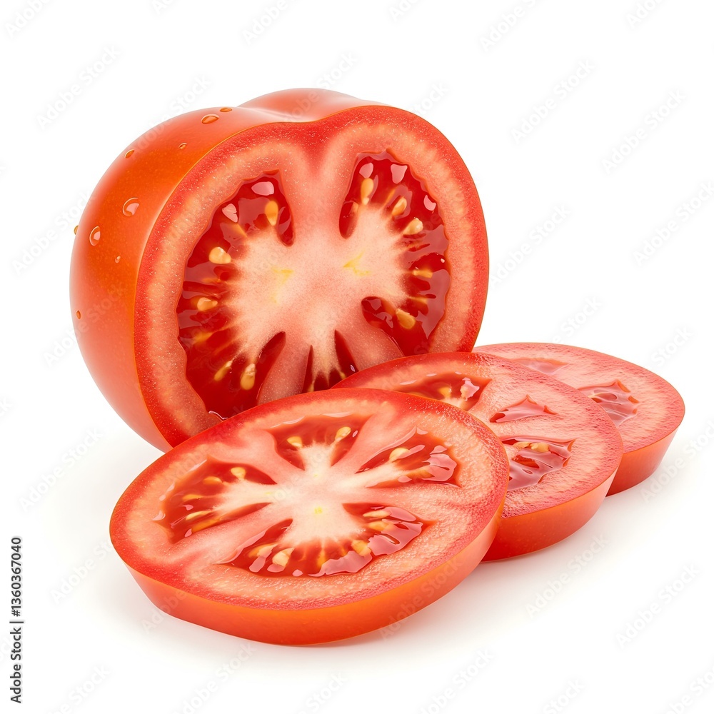 slice of tomato isolated slice of tomato isolated