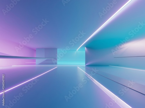 Digital art piece that appears to be futuristic Abstract blue background.
