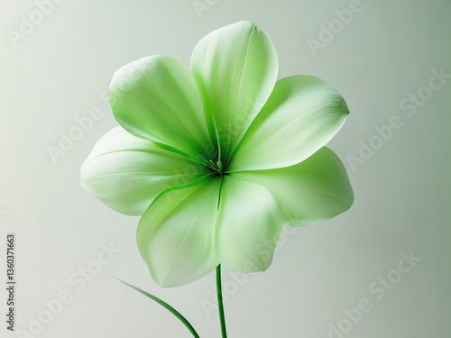 Digital art piece that appears to be flower a green