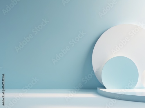 Abstract background light blue color filled white