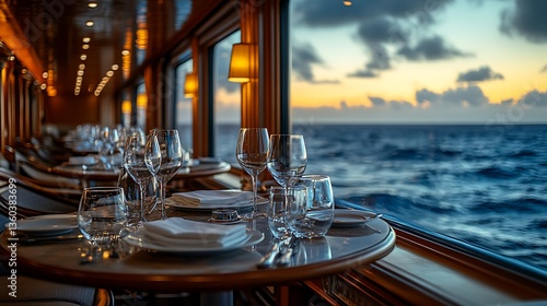 Scenic dining luxury cruise ship high resolution photo