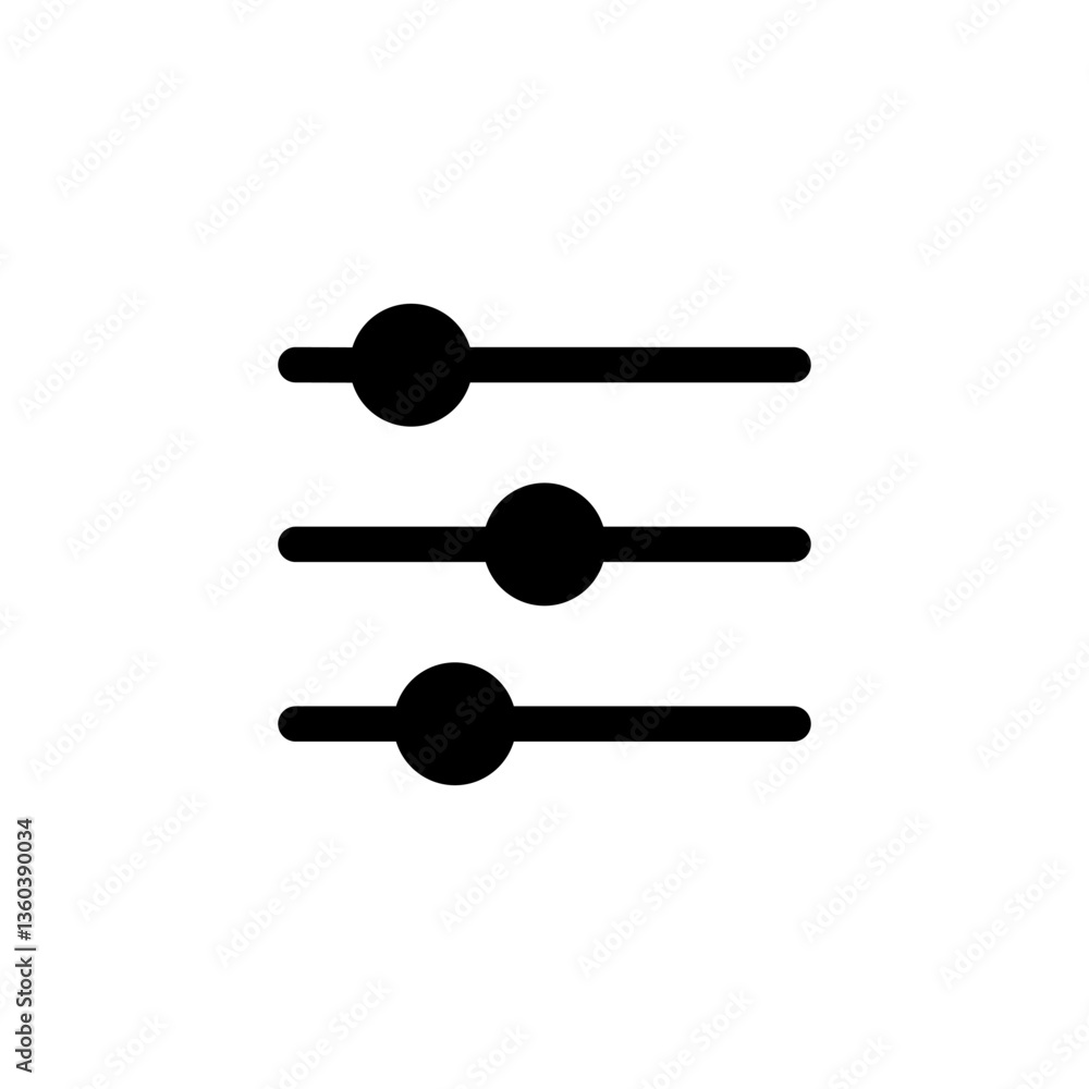 settings icon, customization, adjustments, simple flat style, illustration, logo sign symbol pictogram template, for ui or ux isolated on white for mobile app, editable settings icon, customization, adjustments, simple flat style, illustration, logo sign symbol pictogram template, for ui or ux isolated on white for mobile app, editable
