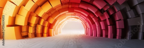 Wallpaper Mural Geometric Gradient Tunnel Immersive AI-Powered Visual Navigation Strategy Revealing Transformative Decision Pathways in Emerging Digital Landscape Design Torontodigital.ca