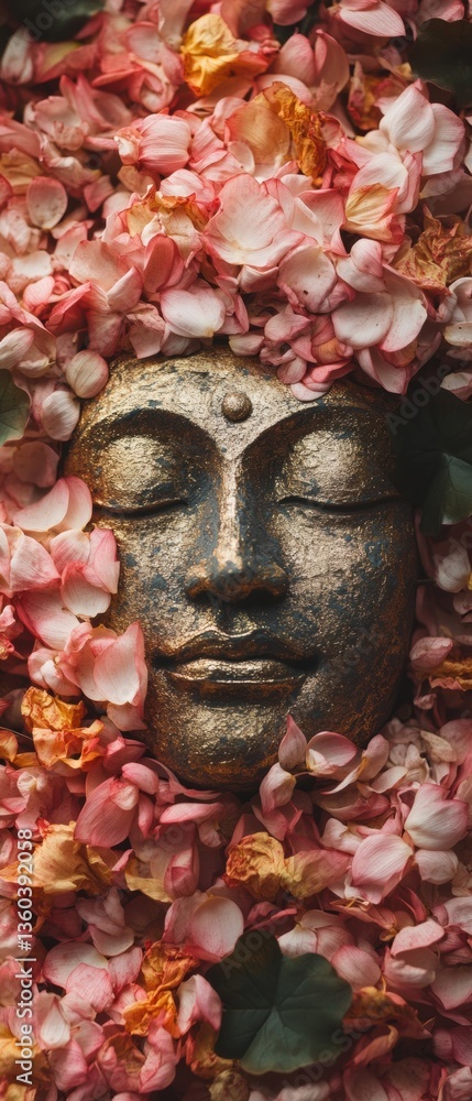 Vesak Zen Tranquility Ethereal Buddha Portrait in Soft Lotus Petals - Mindful Wellness Design for Spiritual Lifestyle Branding and Holistic Meditation Aesthetics Vesak Zen Tranquility Ethereal Buddha Portrait in Soft Lotus Petals - Mindful Wellness Design for Spiritual Lifestyle Branding and Holistic Meditation Aesthetics