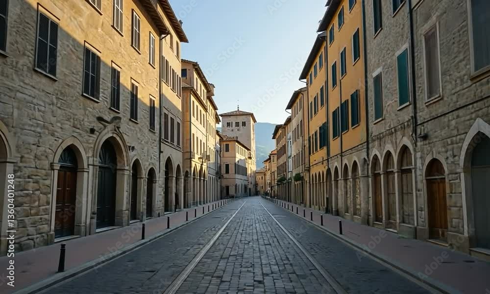 Empty Streets in the Medieval Town of San Gimignano, Tuscany, Italy. 4k Empty Streets in the Medieval Town of San Gimignano, Tuscany, Italy. 4k