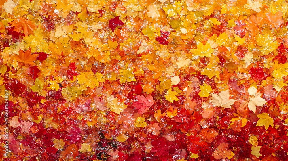 Autumn Leaves with Fall Colors, and Nature Texture. Autumn Leaves with Fall Colors, and Nature Texture.