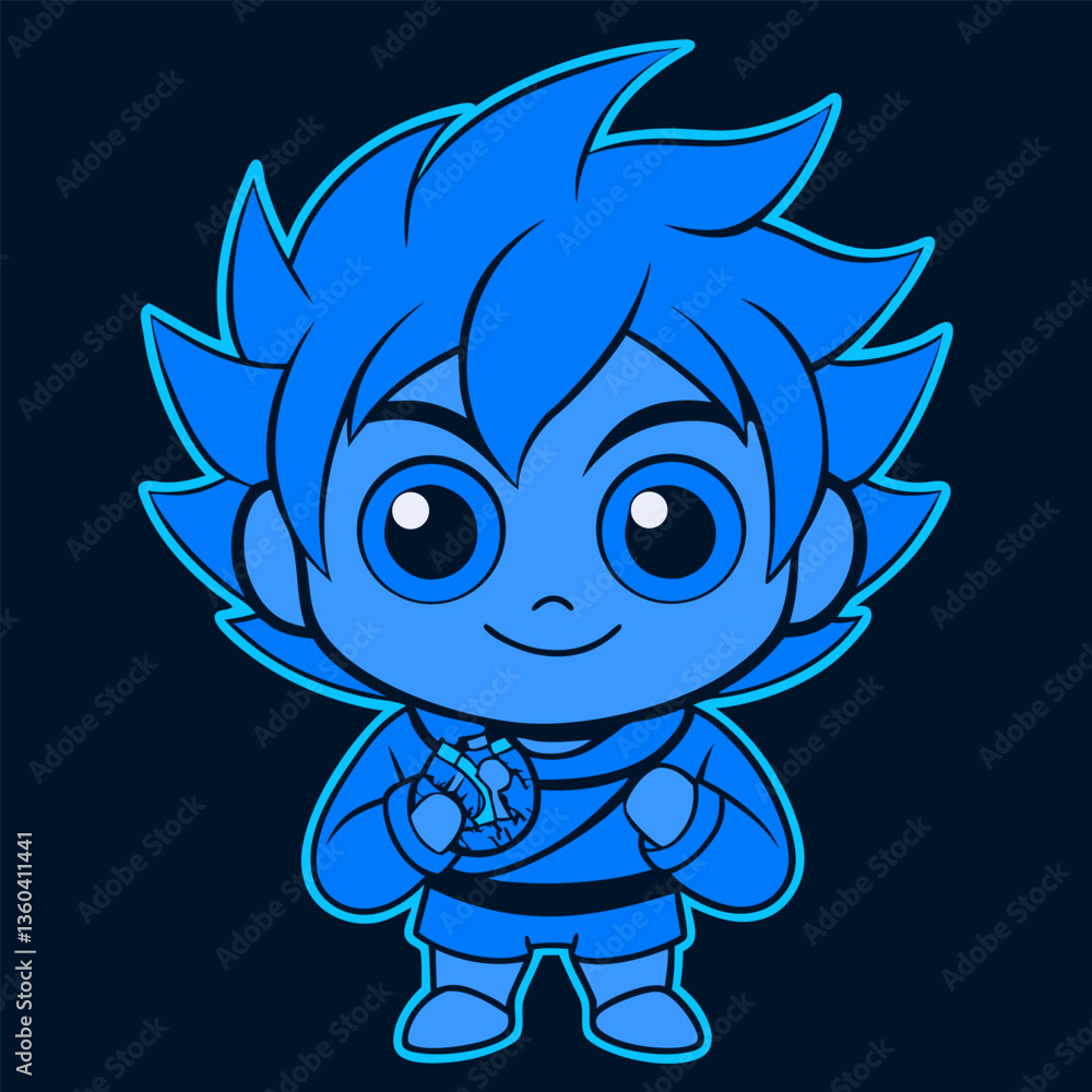 Fototapeta premium A cute cartoon owl vector illustration with a sweet, funny face