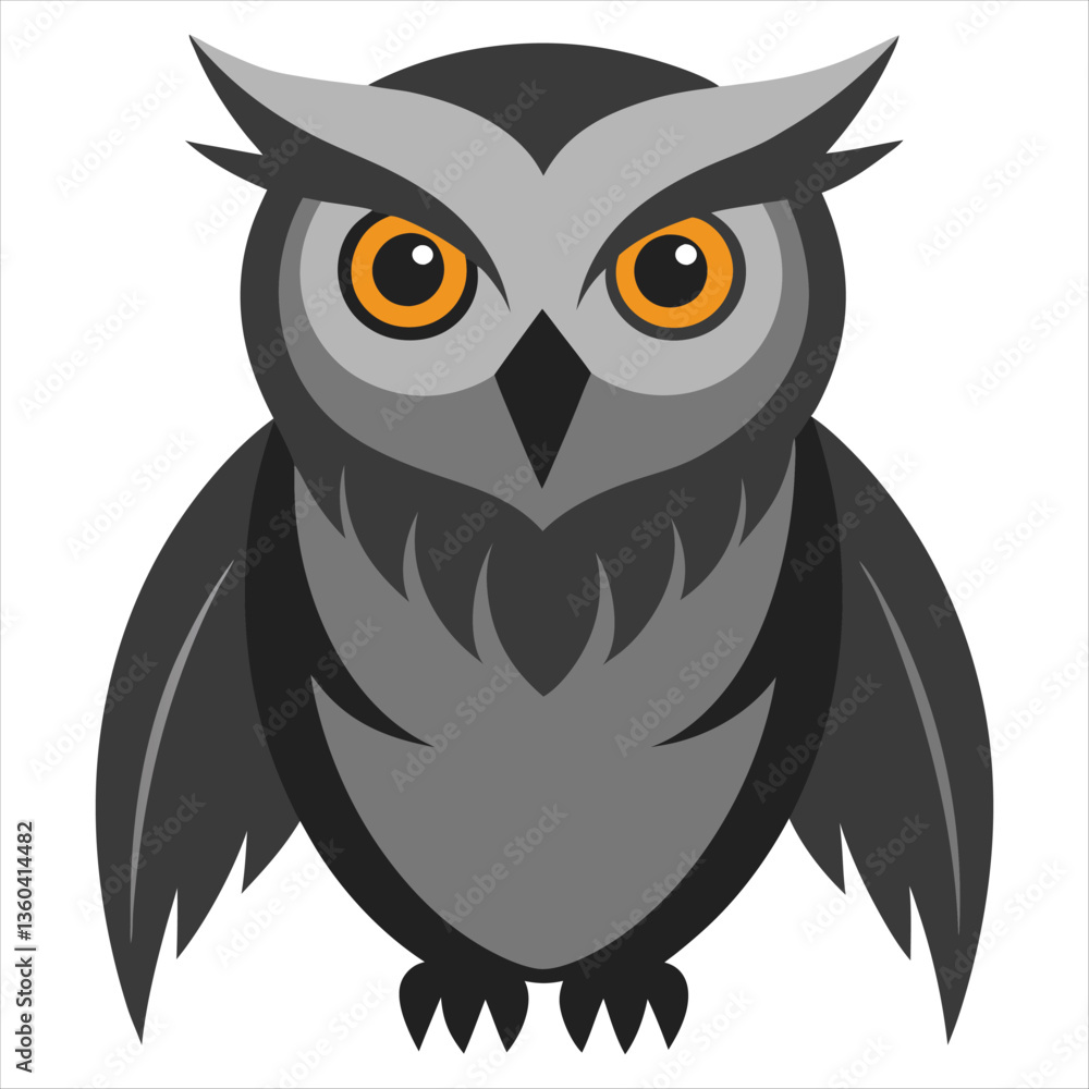 Naklejka premium owl on white background