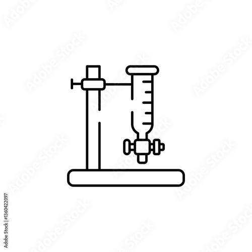 Burette icon design with white background stock illustration