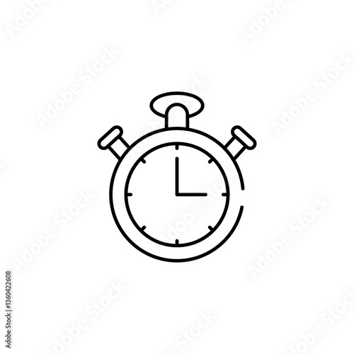 Timer icon design with white background stock illustration