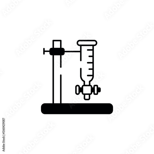 Burette icon design with white background stock illustration