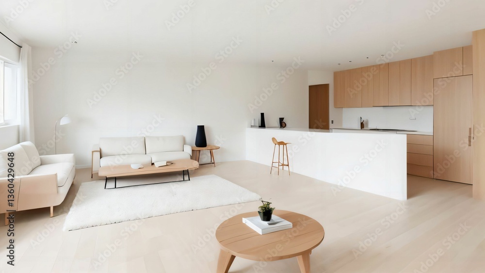 Fototapeta premium modern living room with fireplace