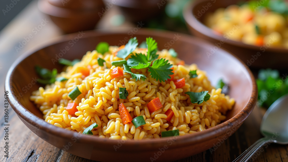 granished Middle Eastern rice dishes granished Middle Eastern rice dishes