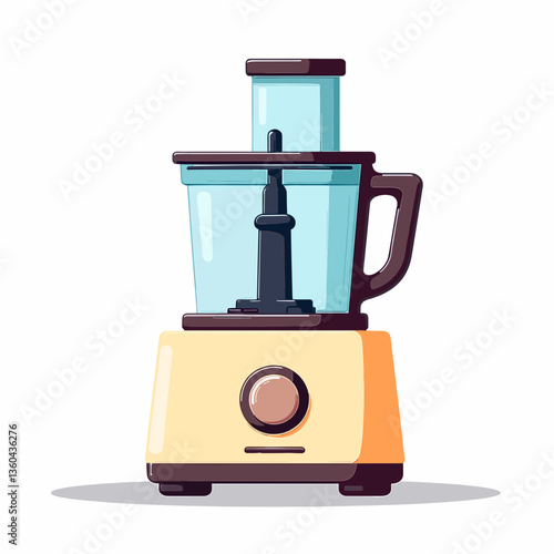 Modern food processor on white background, kitchen convenience