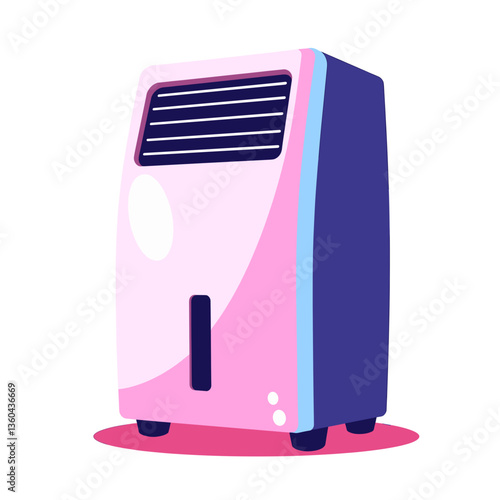 Stylish dehumidifier design on white background, home comfort concept